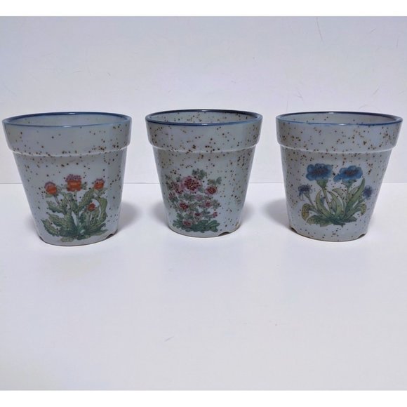 Vintage Other - 3 Vintage Cute Little Flower Pots